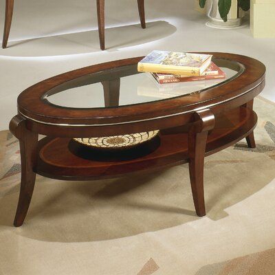 Coffee Glass Oval Cocktail Table | Wayfair For Glass And Pewter Oval Coffee Tables (View 7 of 15)