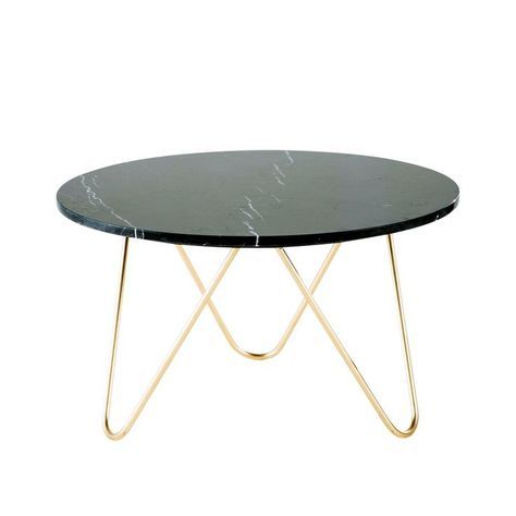 Coffee Table In Black Marble And Gold Metal – #Black # For Black Metal And Marble Coffee Tables (View 2 of 15)