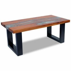 Coffee Table Resin Inlay Solid Teak Wood Square Coffee Intended For Espresso Wood Storage Coffee Tables (View 7 of 15)