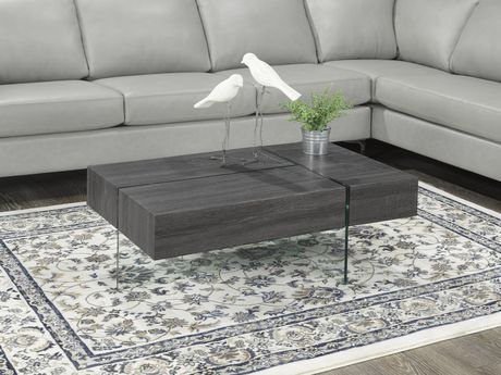 Coffee Table With 3 Side Storage, Grey | Walmart Canada For Gray Driftwood Storage Coffee Tables (View 6 of 15)