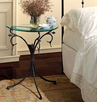 Complements Hand Forged Wrought Iron Lipari Bedside Table Pertaining To Oxidized Coffee Tables (View 14 of 15)