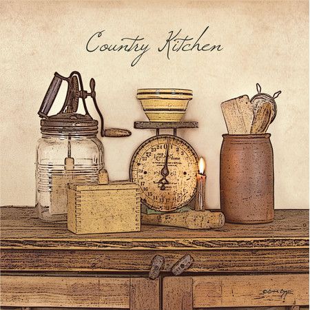 Country Kitchen Canvas Print | Canvas Kitchen Wall Art Pertaining To Wall Framed Art Prints (View 14 of 15)