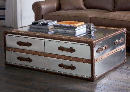 Crave Worthy: Sundance Steamer Trunk Coffee Table For Silver Stainless Steel Coffee Tables (View 2 of 15)
