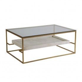 Cumulus Rectangular Cocktail Table – Gold – Stone For Metallic Gold Cocktail Tables (View 2 of 15)
