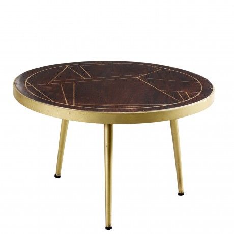Dark Gold Round Coffee Table Intended For Geometric Glass Top Gold Coffee Tables (View 13 of 15)