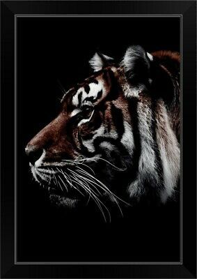 Dark Tiger 3 Black Framed Art Print | Ebay For Tiger Wall Art (View 2 of 15)