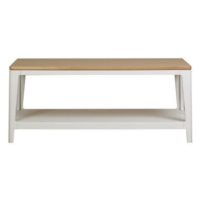 Debenhams Oak And Painted 'Nord' Coffee Table  At In Oceanside White Washed Coffee Tables (View 14 of 15)