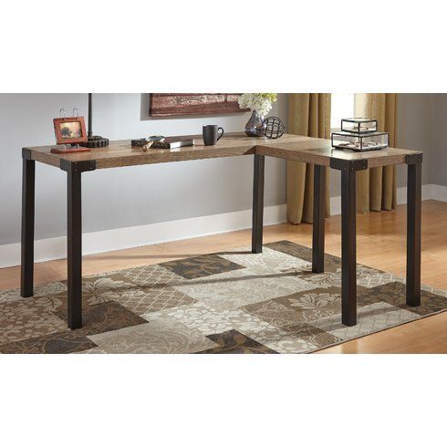 Dexifield L Shape Corner Desk | Counter Height Dining Room Pertaining To L Shaped Coffee Tables (View 1 of 15)