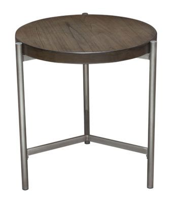 Diamond Sofa Atwood 22″" Round With Grey Oak Veneer Top Regarding Gray Wood Veneer Cocktail Tables (View 4 of 15)