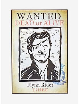 Disney Tangled Flynn Rider Wanted Poster Wood Wall Art With Pop Art Wood Wall Art (View 7 of 15)