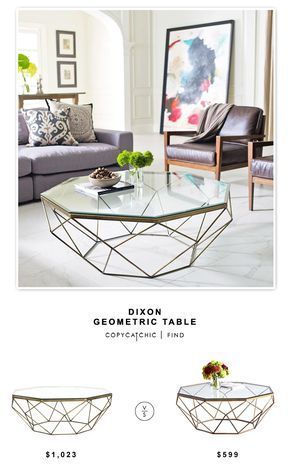 Dixon Geometric Modern Brass Octagonal Coffee Table Regarding Geometric Coffee Tables (View 11 of 15)