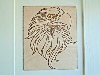 Eagle Laser Engraved Wood Plaque Wall Art Bird Of Prey Intended For Nature Wood Wall Art (View 2 of 15)