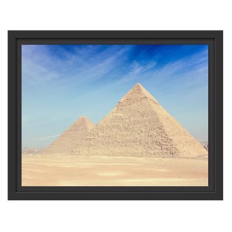 East Urban Home Impressive Pyramids Of Giza Framed Graphic With Pyrimids Wall Art (View 1 of 15)