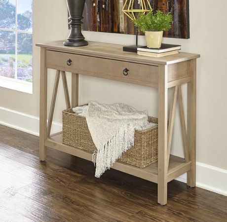 Edgewood Rustic Gray Console Table | Walmart Canada For Vintage Gray Oak Coffee Tables (View 14 of 15)