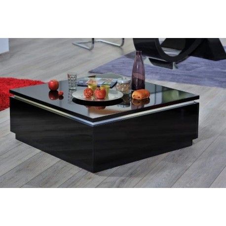 Electra  Black High Gloss Coffee Table With Led Lights Intended For Black Coffee Tables (View 4 of 15)