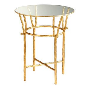 Elegant Textured Gold Tall Round Accent Table, Tray Top With Regard To Antique Brass Round Cocktail Tables (View 7 of 15)