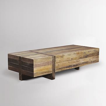 Emmerson® Reclaimed Wood Block Coffee Table | West Elm Intended For Reclaimed Wood Coffee Tables (View 6 of 15)