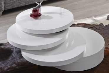 Exclusive Round Coffee Table Multi Puk Xl 3 Turntables Inside White Gloss And Maple Cream Coffee Tables (View 10 of 15)