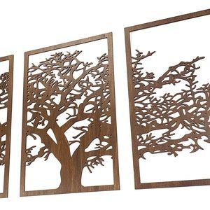 Extra Large Oak Tree Of Life Wall Wood Art Decor Picture For Oak Wood Wall Art (View 3 of 15)