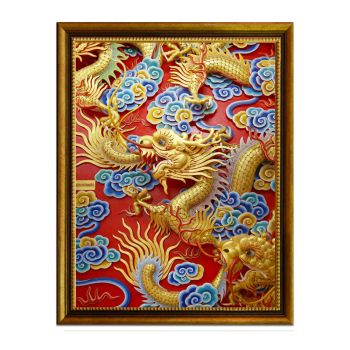 Factory Framed Custom East Classical Golden Dragon Pattern Within Dragon Tree Framed Art Prints (View 9 of 15)