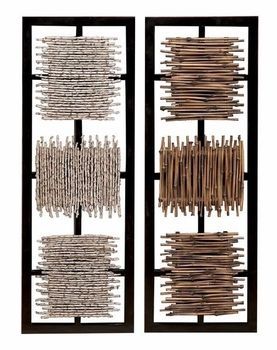 Finite Threads Large Two Panel Wooden Wall Sculpture With Abstract Wood Wall Art (View 11 of 15)
