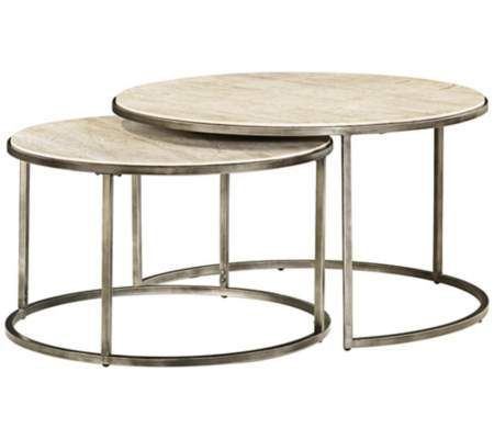 For The Living Room Modern Basics Round 2 Piece Bronze Regarding 2 Piece Modern Nesting Coffee Tables (View 4 of 15)