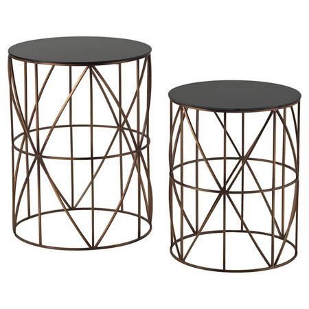Found It At Wayfair – 2 Piece Bradfield Drum Side Table Intended For Gray And Gold Coffee Tables (View 4 of 15)