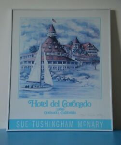 Framed Art Print Signed Sue Tushingham Mcnary ~Hotel Del For Desert Inn Framed Art Prints (View 9 of 15)