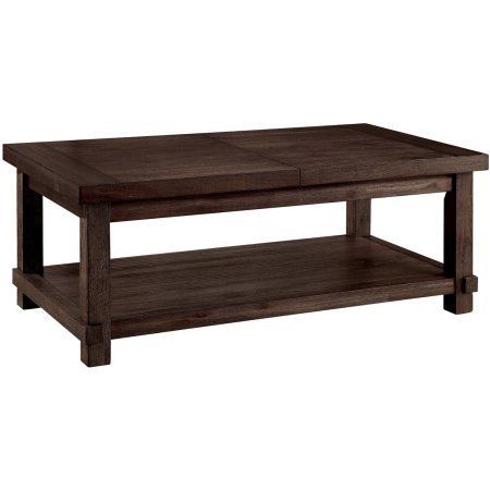 Furniture Of America Derica Transitional Coffee Table In Hand Finished Walnut Coffee Tables (View 2 of 15)