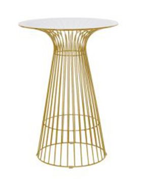 Gold Wire Cocktail Table With Glass Top – Chair Hire Co With Regard To Natural And Black Cocktail Tables (View 10 of 15)