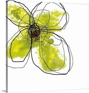 Green Liquid Floral Four | Wall Art Prints, Canvas Wall With Regard To Liquid Wall Art (View 14 of 15)