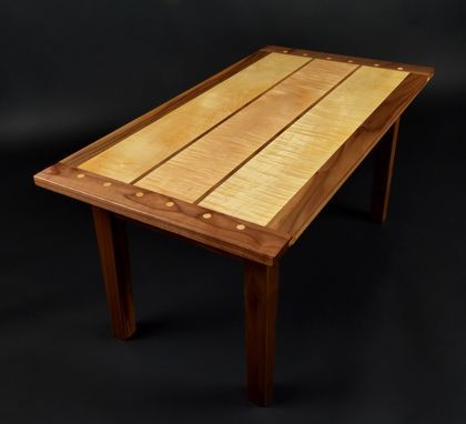 Hand Made Curly Maple And Black Walnut Coffee Table Inside Walnut Coffee Tables (View 4 of 15)