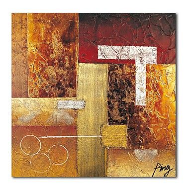 Hand Painted Abstract Oil Painting With Stretched Frame In Modern Framed Art Prints (View 13 of 15)
