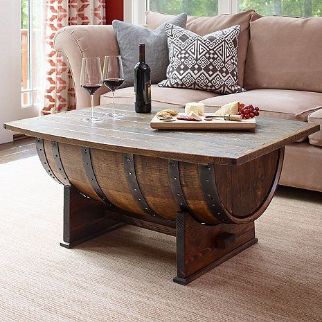 Handmade Vintage Oak Whiskey Barrel Coffee Table – Wine With Aged Black Coffee Tables (View 14 of 15)