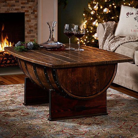 Handmade Vintage Oak Whiskey Barrel Coffee Table | Wine Within Vintage Gray Oak Coffee Tables (View 1 of 15)