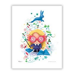 Harry Potter (Luna Lovegood Watercolor) Mightyprint Wall For Luna Wood Wall Art (View 14 of 15)