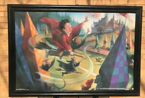 Harry Potter Quidditch Book Art Solid Wood Framed Textured With Pop Art Wood Wall Art (View 3 of 15)
