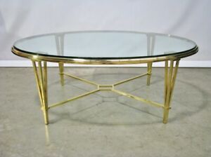 High End Custom Polished Bronze Detailed Oval Coffee Table Intended For Glass And Gold Oval Coffee Tables (View 6 of 15)