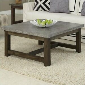 Home Styles Concrete Chic Square Coffee Table In Brown And In Gray And Black Coffee Tables (View 3 of 15)