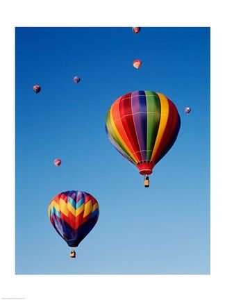 Hot Air Balloons Going Up, Up And Away Fine Art Print Pertaining To Balloons Framed Art Prints (View 4 of 15)