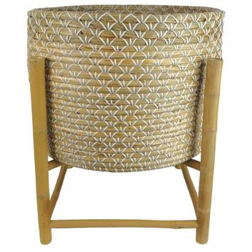 Hub Living Natural Sioux Seagrass Planter On Stand In Natural Seagrass Coffee Tables (View 1 of 15)