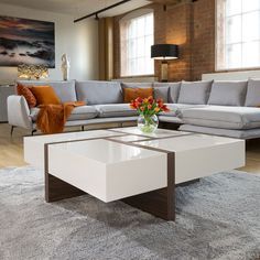 Huge Modern Square 1000Mm Coffee Table White High Gloss Within Square High Gloss Coffee Tables (View 5 of 15)