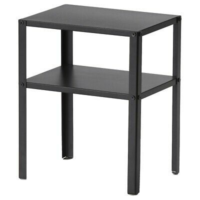 Ikea Knarrevik Black Metal Bedside Coffee Table With Shelf In 3 Piece Shelf Coffee Tables (View 12 of 15)