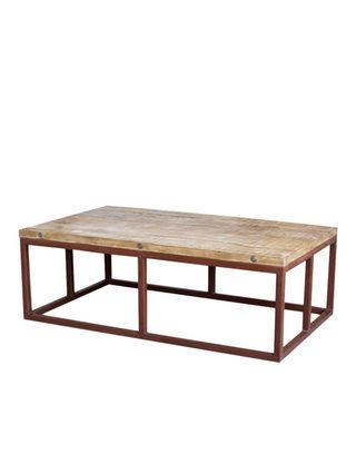 Industrial Iron & Wood Coffee Tablecdi Furniture In Natural Mango Wood Coffee Tables (View 3 of 15)