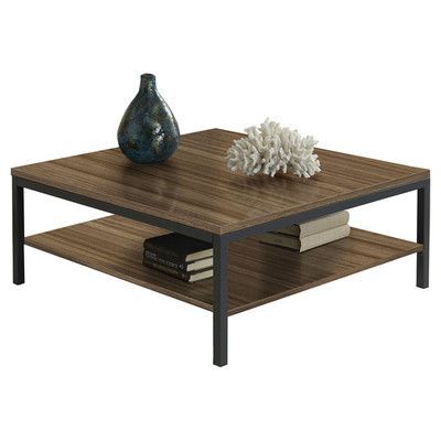 Jesper Office Square Coffee Table With Shelf | Coffee Intended For 3 Piece Shelf Coffee Tables (View 11 of 15)