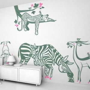 Jungle Wall Stickers, Savanna Wall Decor For Nursery Or Intended For Jungle Wall Art (View 14 of 15)