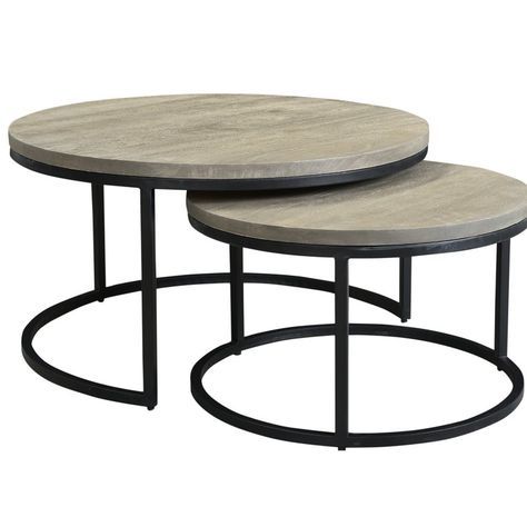 Kendall 2 Piece Nesting Tables | Round Nesting Coffee In 2 Piece Modern Nesting Coffee Tables (View 2 of 15)