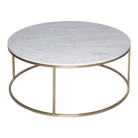 Kensal Circular Coffee Table, White/ Gold | Marble Round Inside Marble Coffee Tables (View 15 of 15)