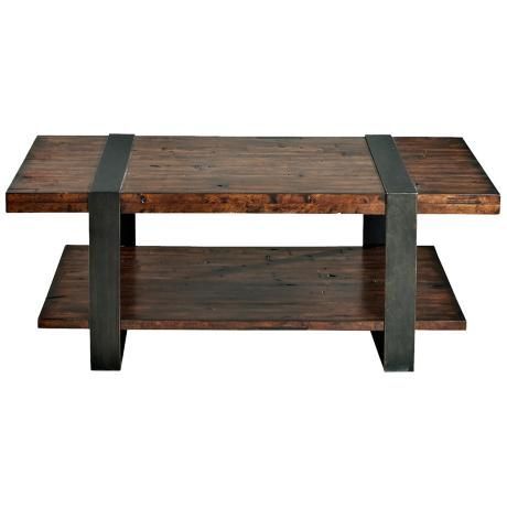 Klaussner Timber Forge Reclaimed Industrial Cocktail Table With Regard To Smoked Barnwood Cocktail Tables (View 9 of 15)