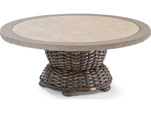 Lane Venture South Hampton Wicker 42''Wide Round Coffee Pertaining To Wicker Coffee Tables (View 14 of 15)
